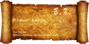 Bieber Kevin névjegykártya